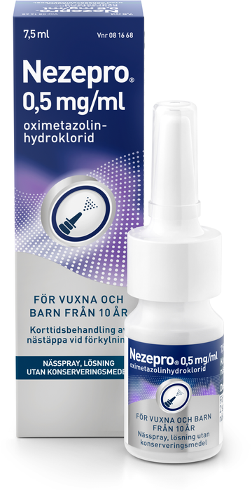 Nezepro, nässpray, lösning 0,5 mg/ml