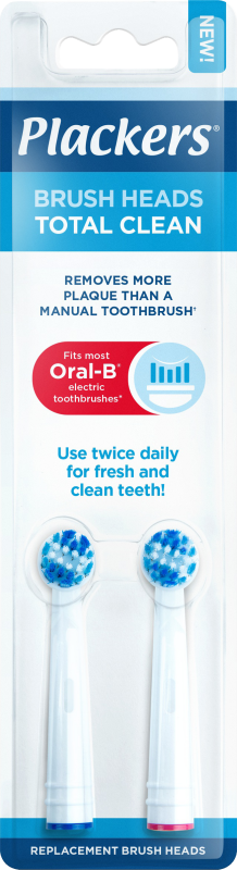 Plackers Brush head refills Total Clean 2 st