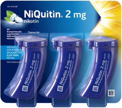NiQuitin, komprimerad sugtablett 2 mg