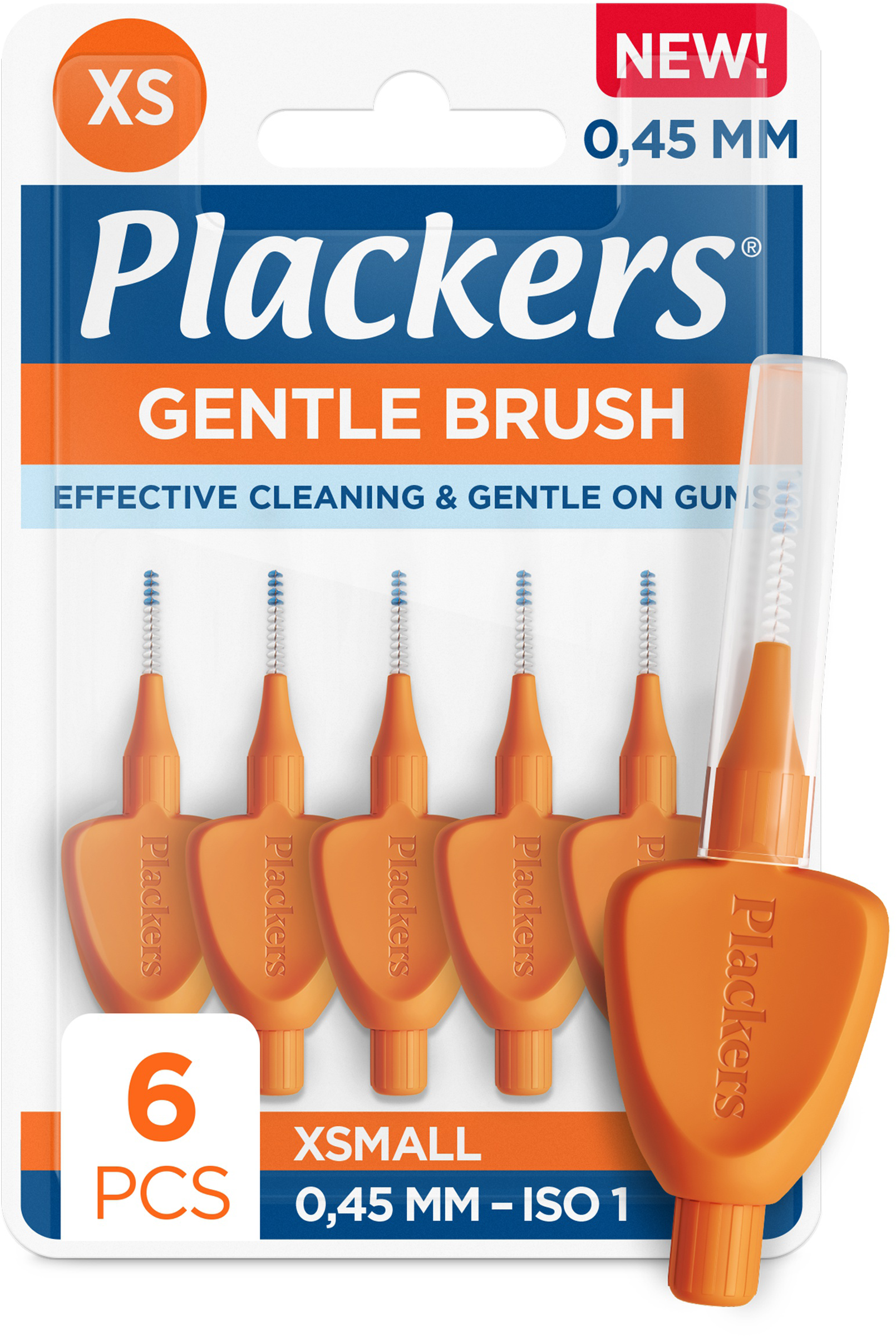 Perrigo Sverige AB Plackers Gentle Brush 0,45 mm 6 St