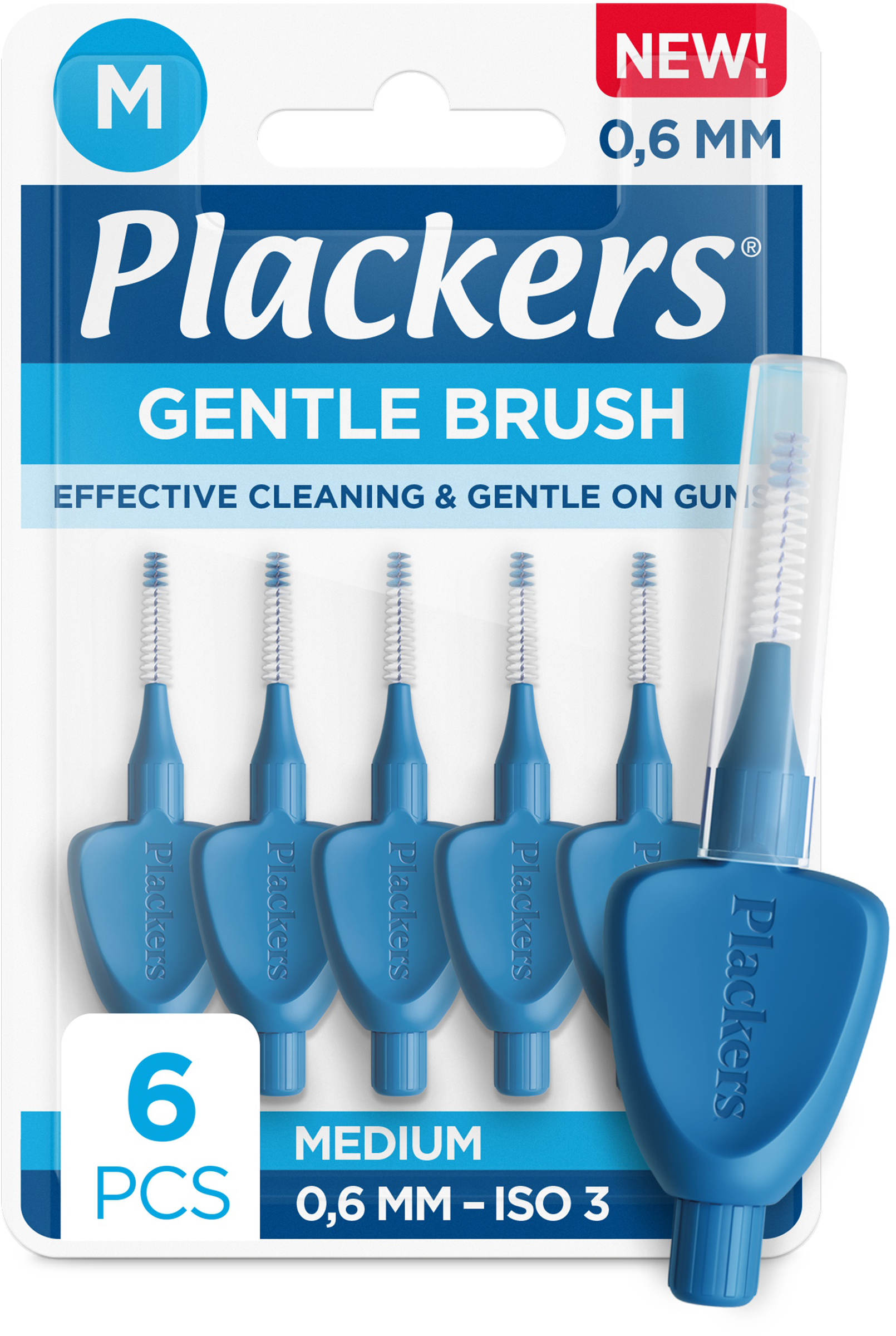 Perrigo Sverige AB Plackers Gentle Brush 0,6 mm 6 St