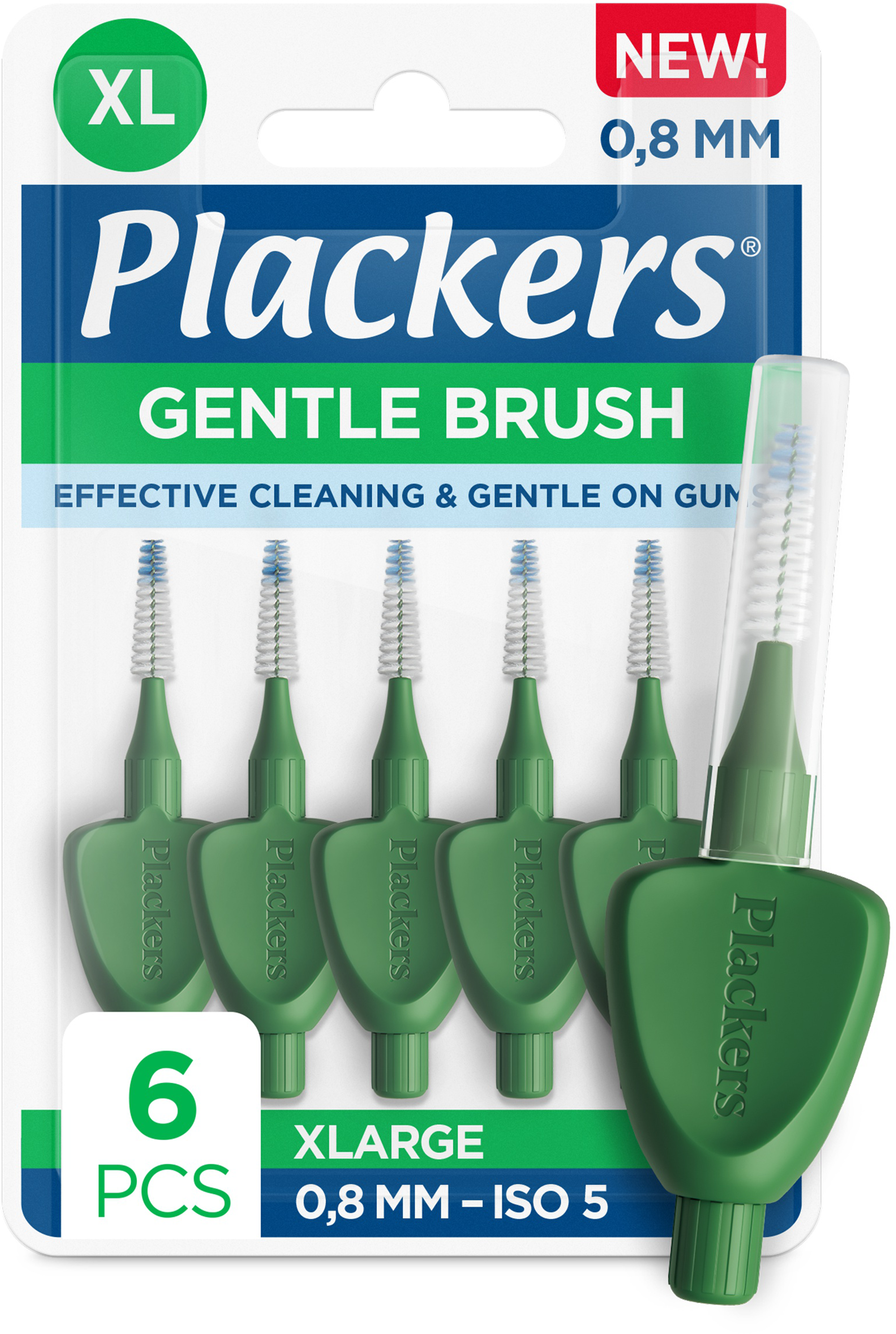 Perrigo Sverige AB Plackers Gentle Brush 0,8 mm 6 St