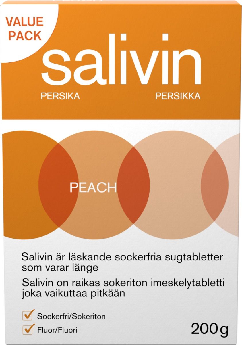 Perrigo Sverige AB Salivin Sugtabletter Peach 200 g