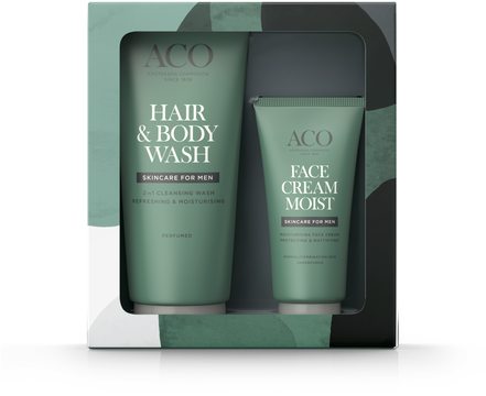 ACO for Men body wash and face cream kit