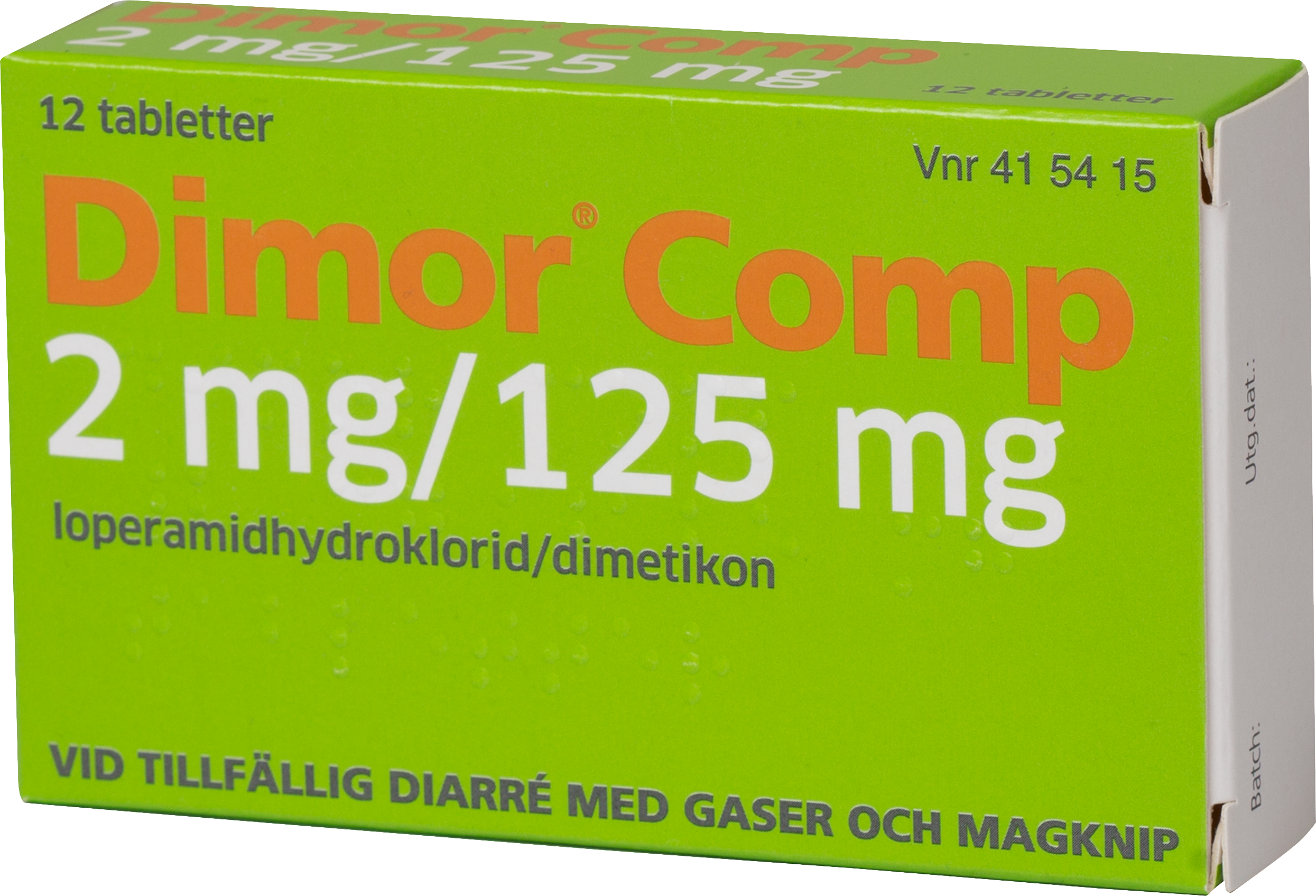 Dimor Comp, tablett 2 mg/125 mg