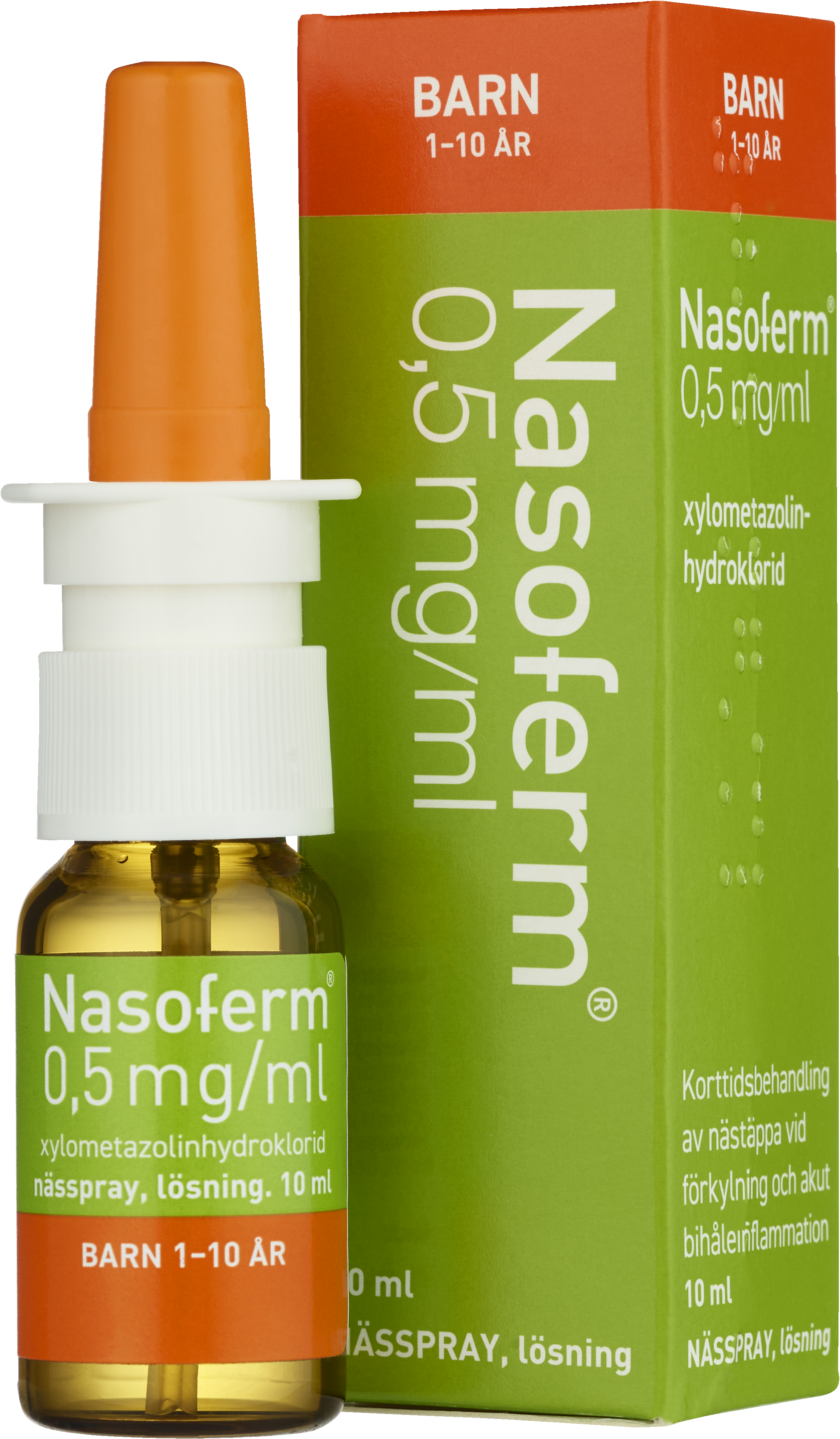 Nasoferm, nässpray, lösning 0,5 mg/ml