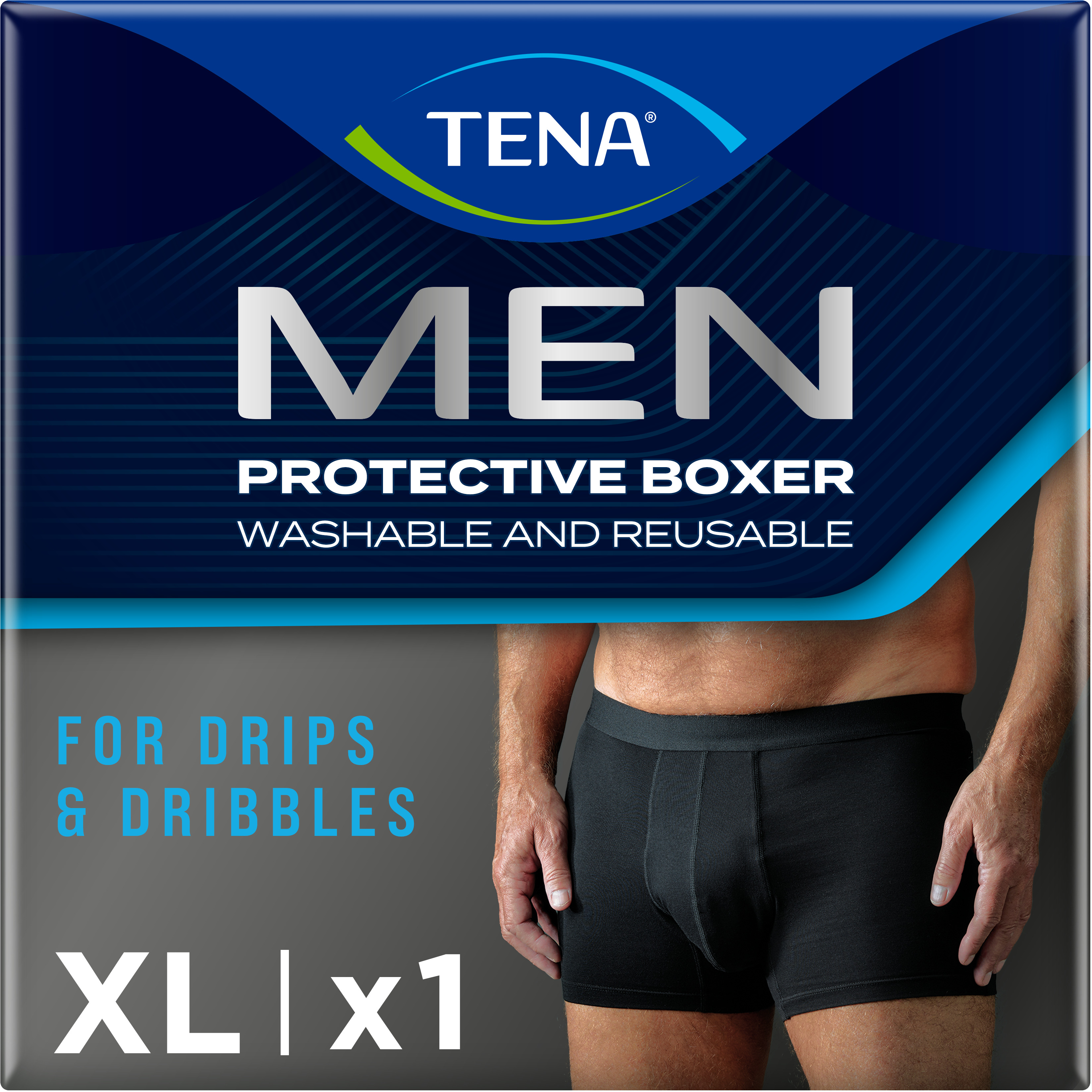 TENA Men Washable Protective Boxer svart XL