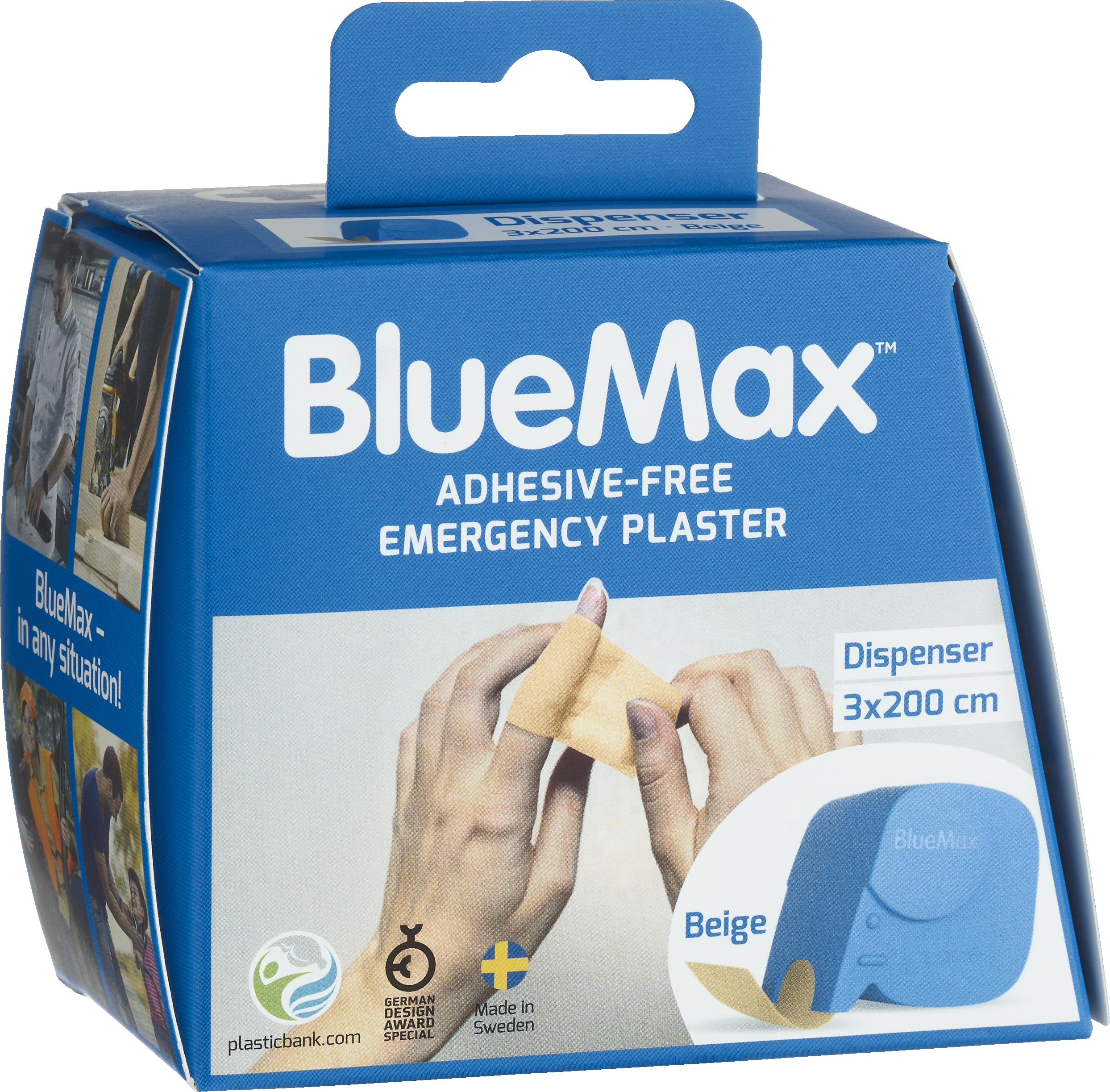 Bluemax-II Dispenser 3 cm x200 beige 1 st