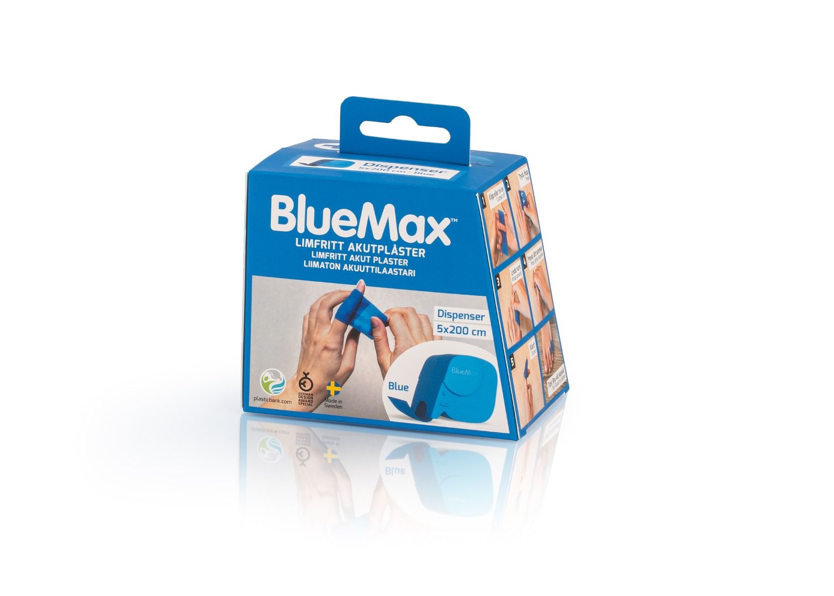 Bluemax-II Dispenser 5 cm x200 blå
