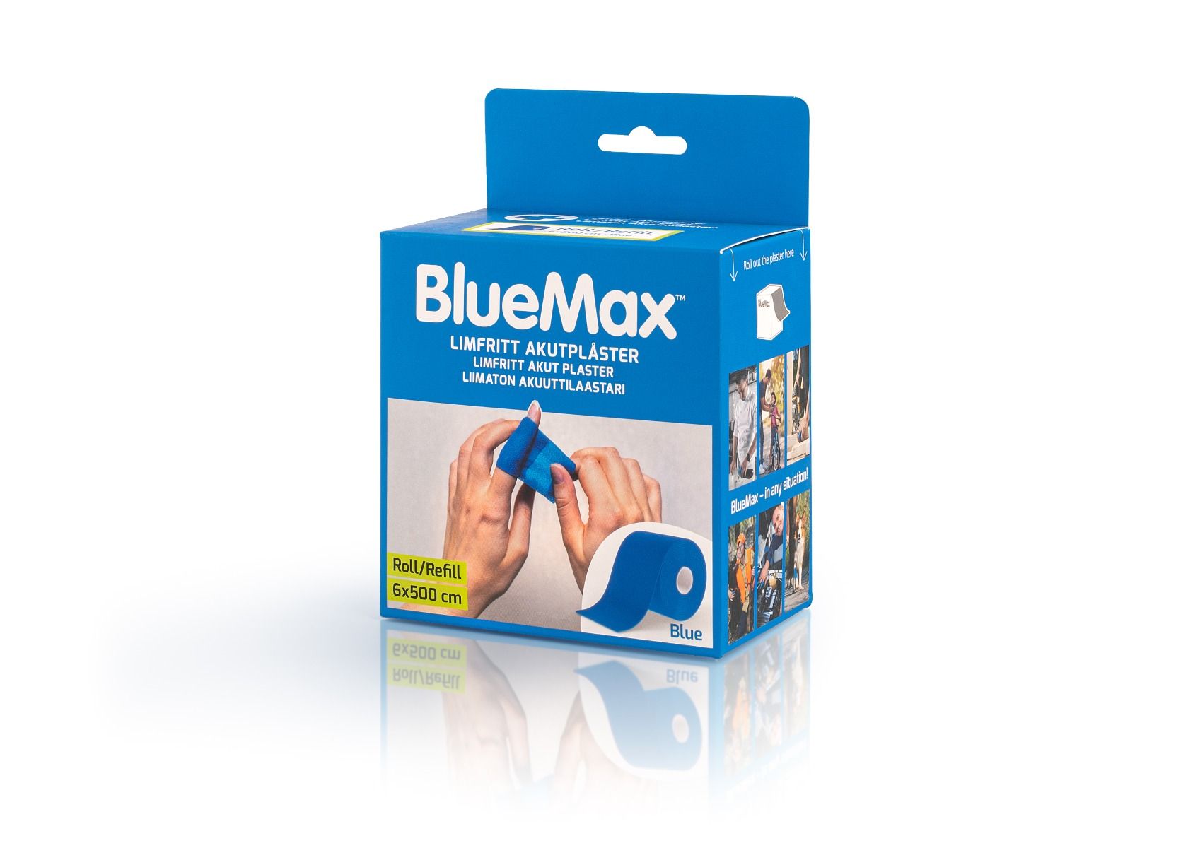 Bluemax-II Roll/refill 6 cm x500 blå