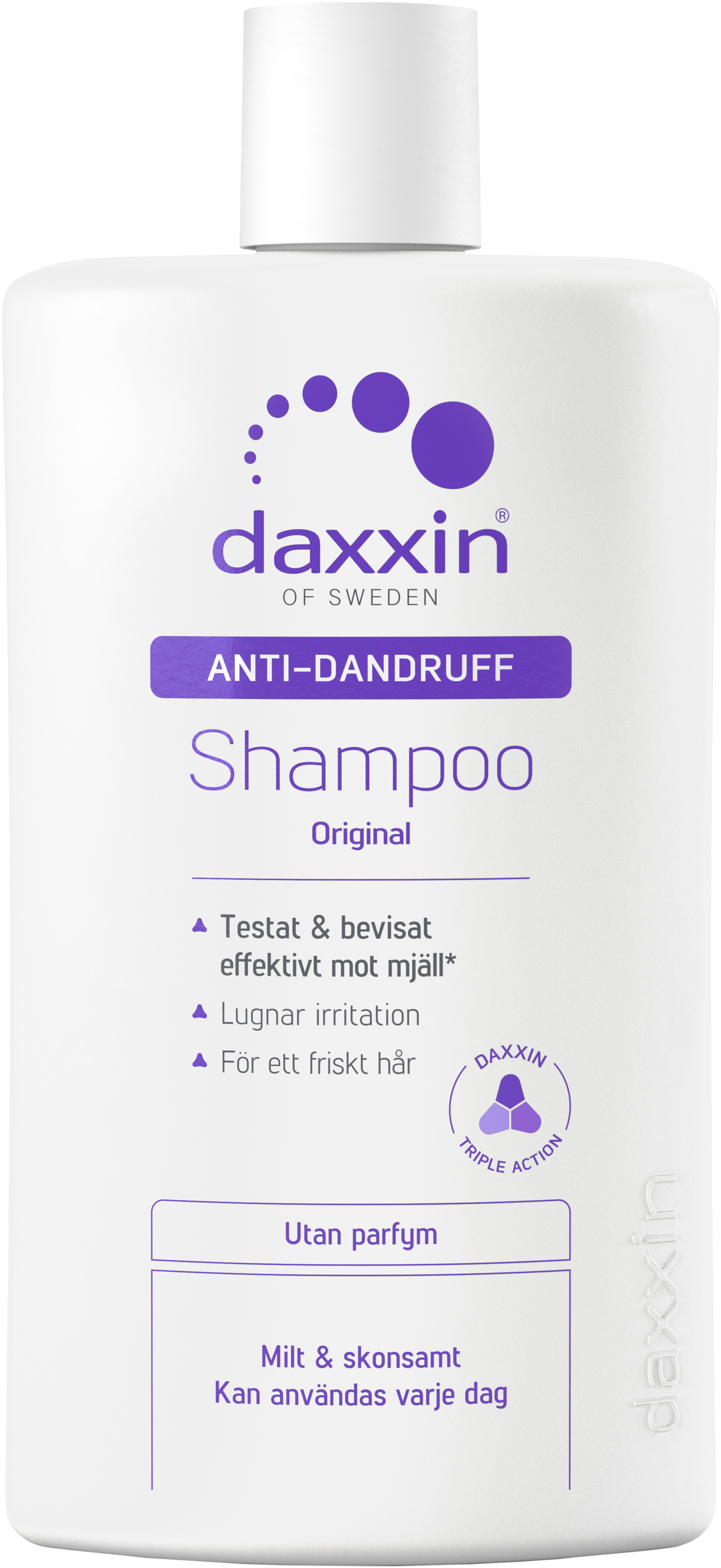 Daxxin Shampoo mot mjäll oparfymerad 250 ml