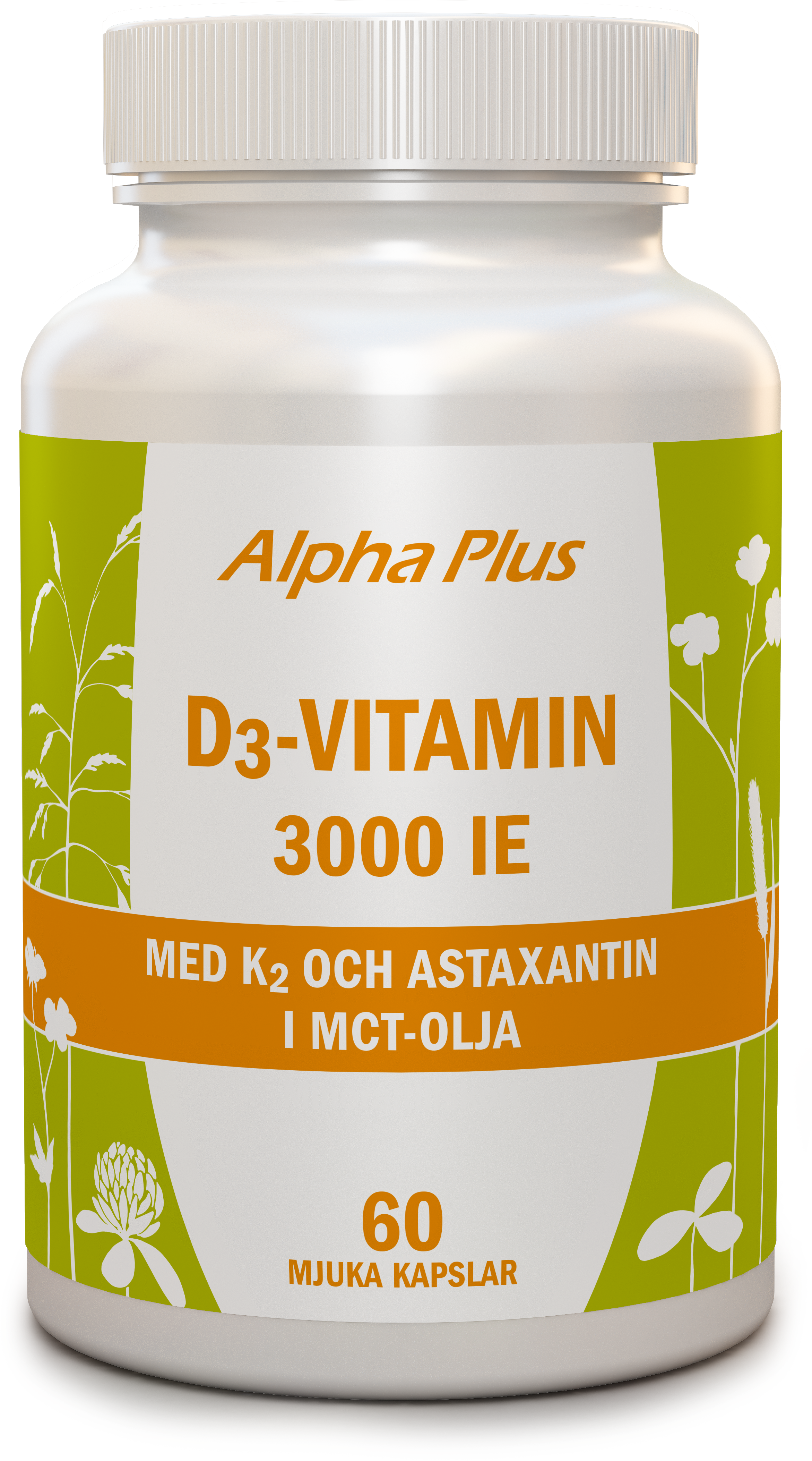 Alpha Plus D3-vitamin 3000 IE + K2 60 styck