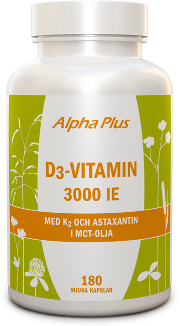 Alpha Plus D3-vitamin 3000 IE + K2