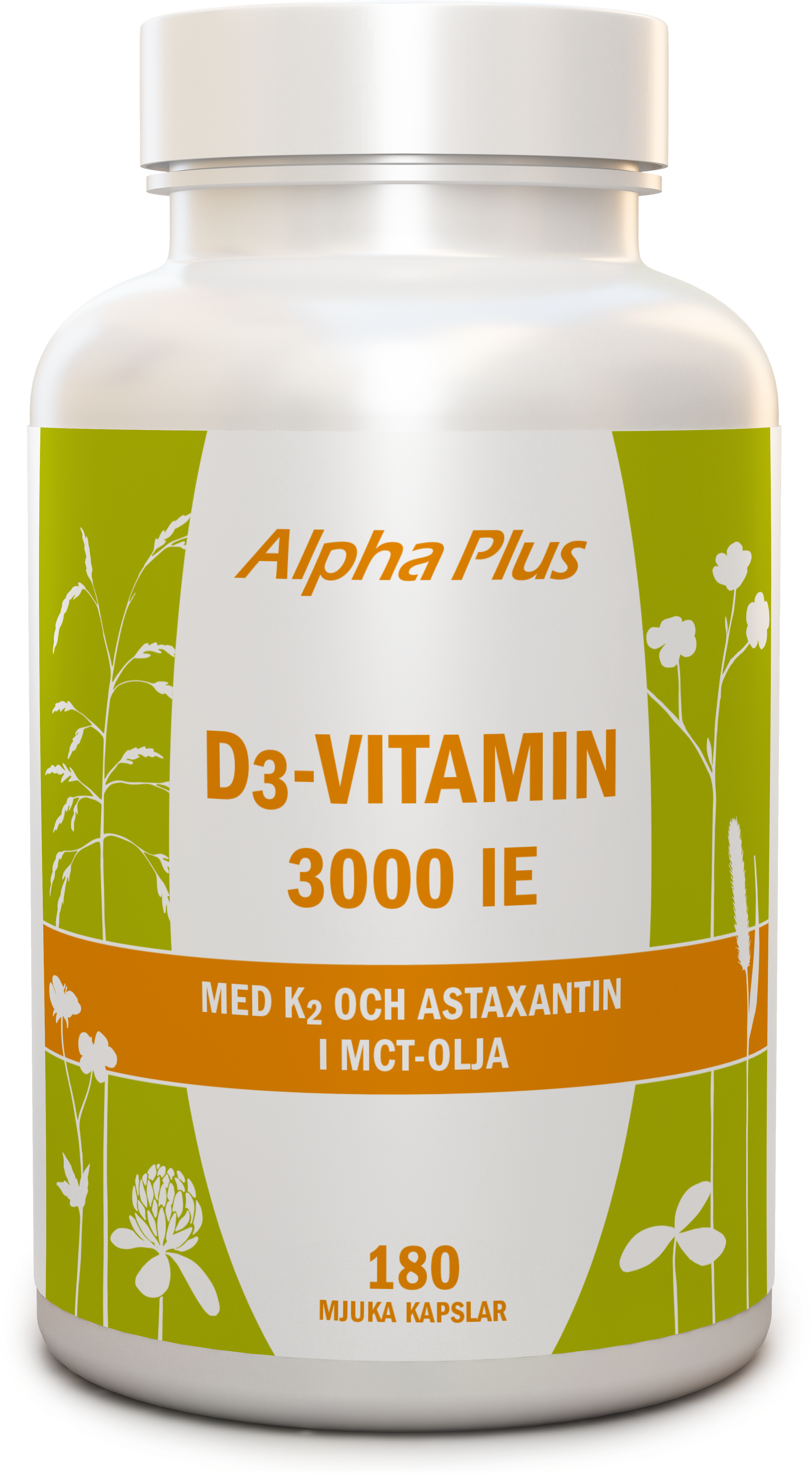 Alpha Plus D3-vitamin 3000 IE + K2 180 styck