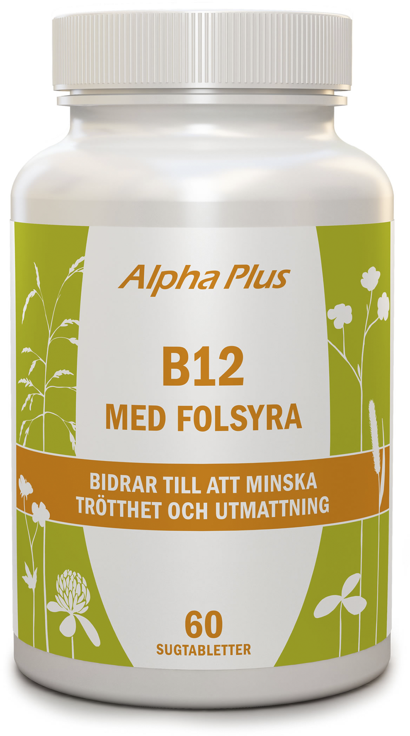 Alpha Plus B12 med Folsyra 60 styck