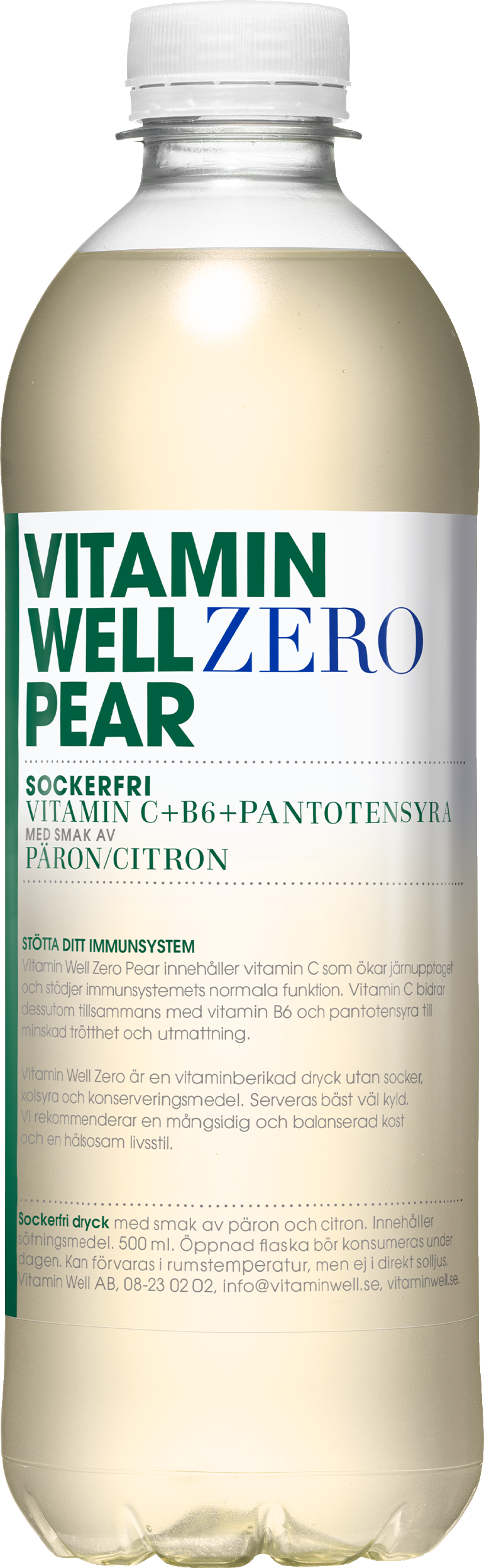 Vitamin Well Zero Pear 500 ml | Skönhet och hälsa - Hälsovård | Apoteka