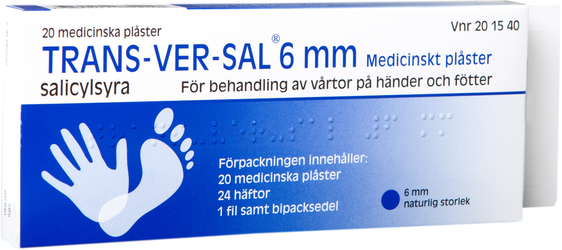 Trans-Ver-Sal 6 mm, medicinskt plåster 15 %