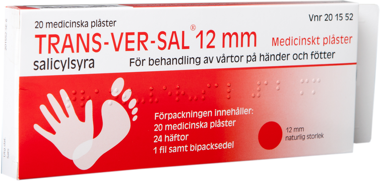 Trans-Ver-Sal 12 mm, medicinskt plåster 15 %