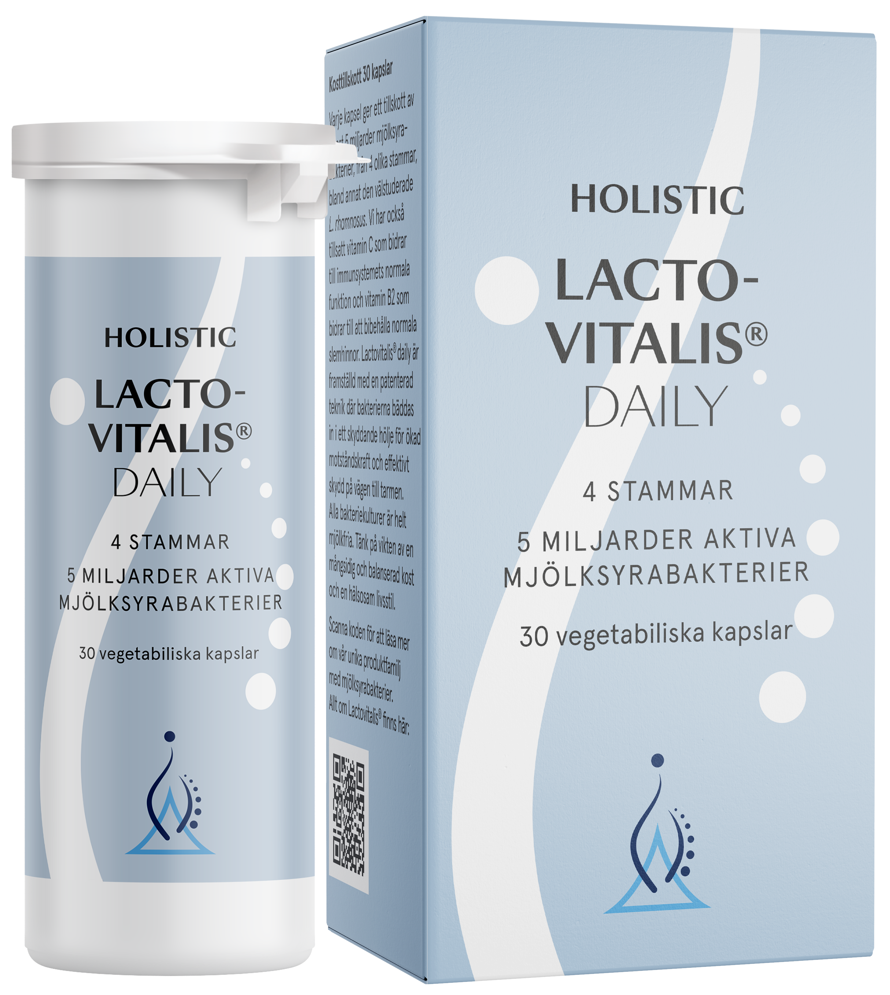Holistic Lactovitalis daily, 5 miljarder mjölksyrabakterier kapslar 30 st