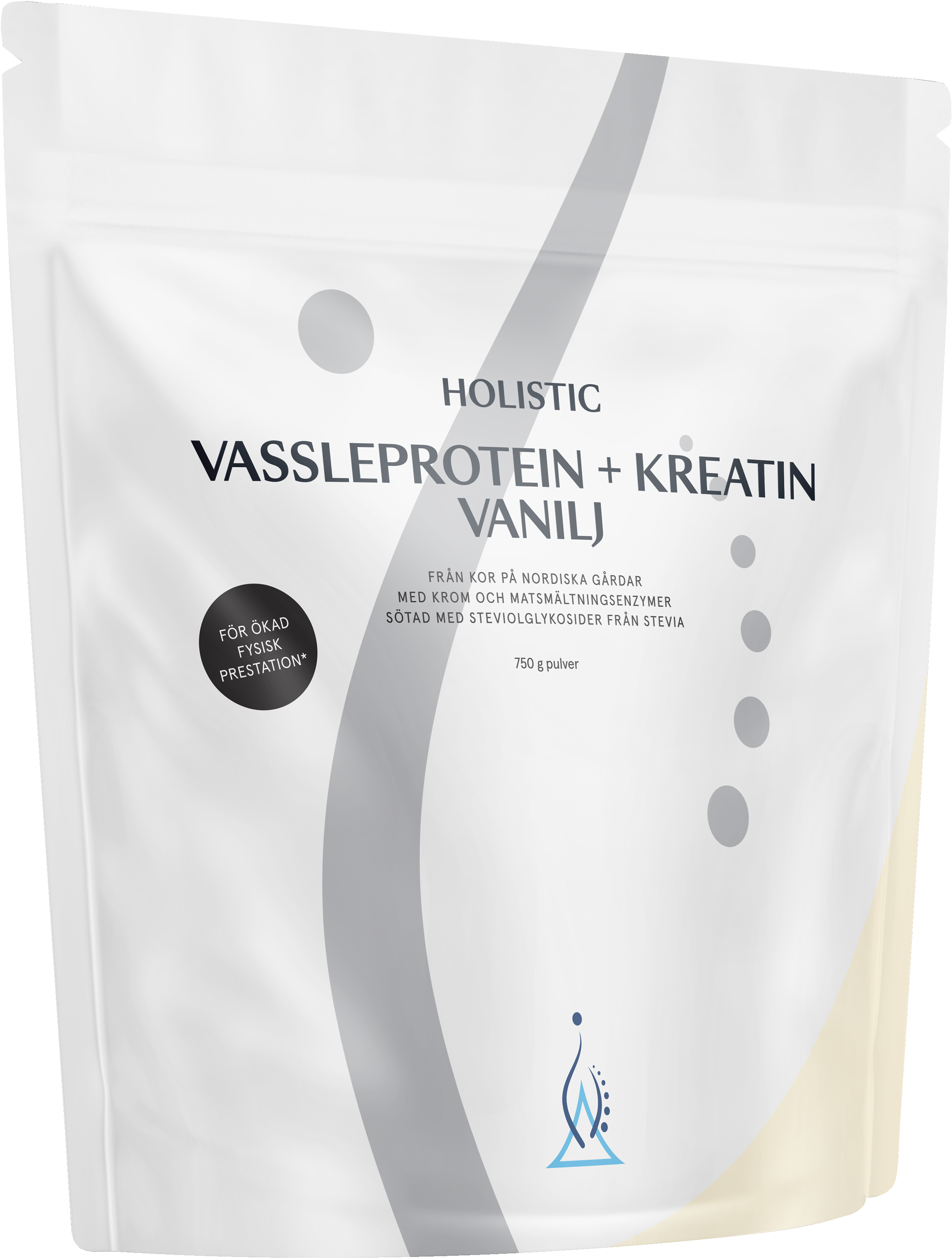 Holistic Vassleprotein + kreatin vanilj, 750 g