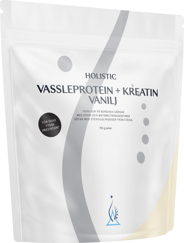 Holistic Vassleprotein + kreatin vanilj, 750 g 750 g