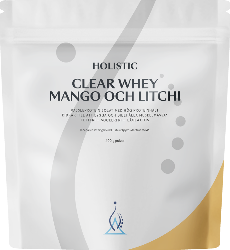 Holistic Clear Whey vassleproteinisolat mango och litchi 400 g