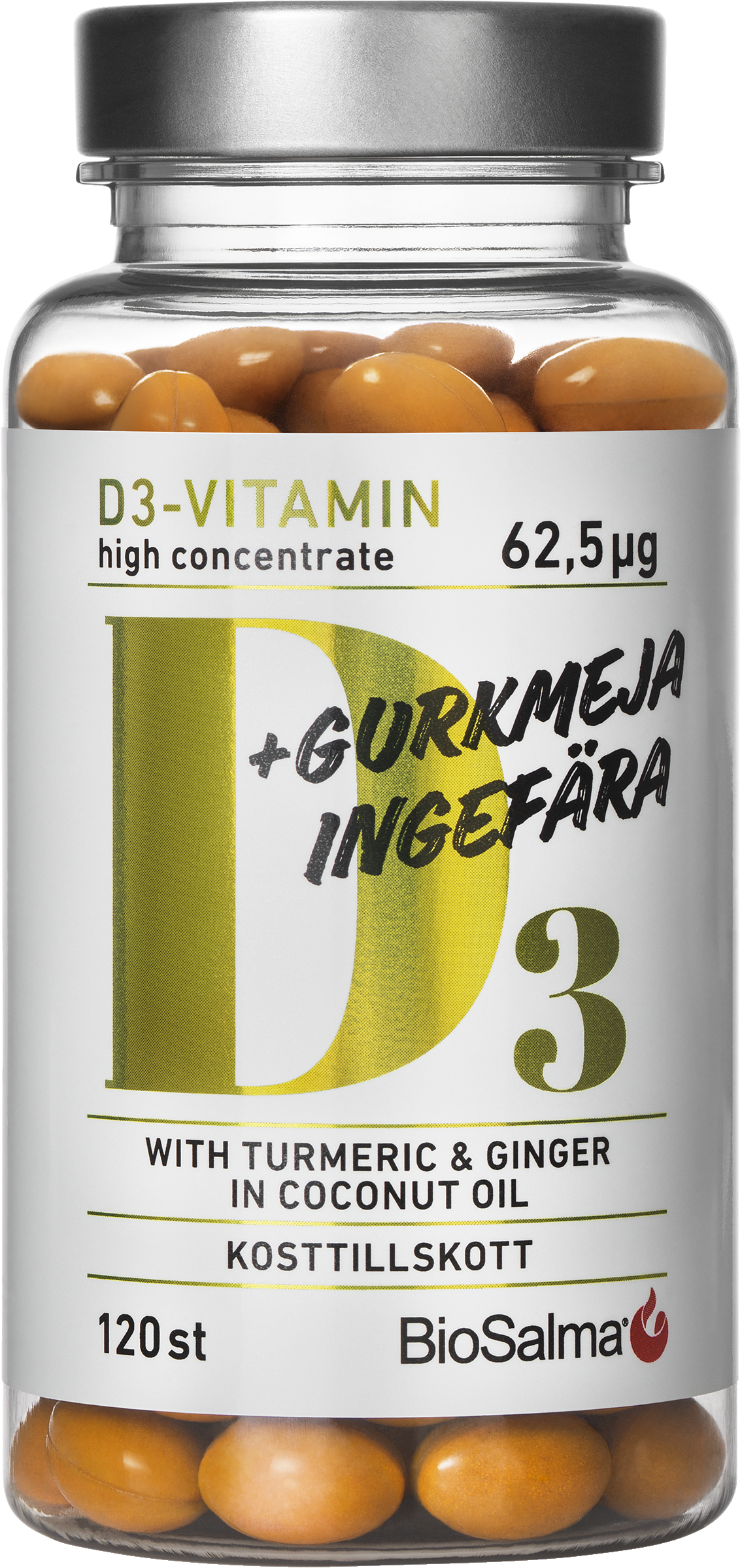 Biosalma D3 62,5 µg + Gurkmeja 120st