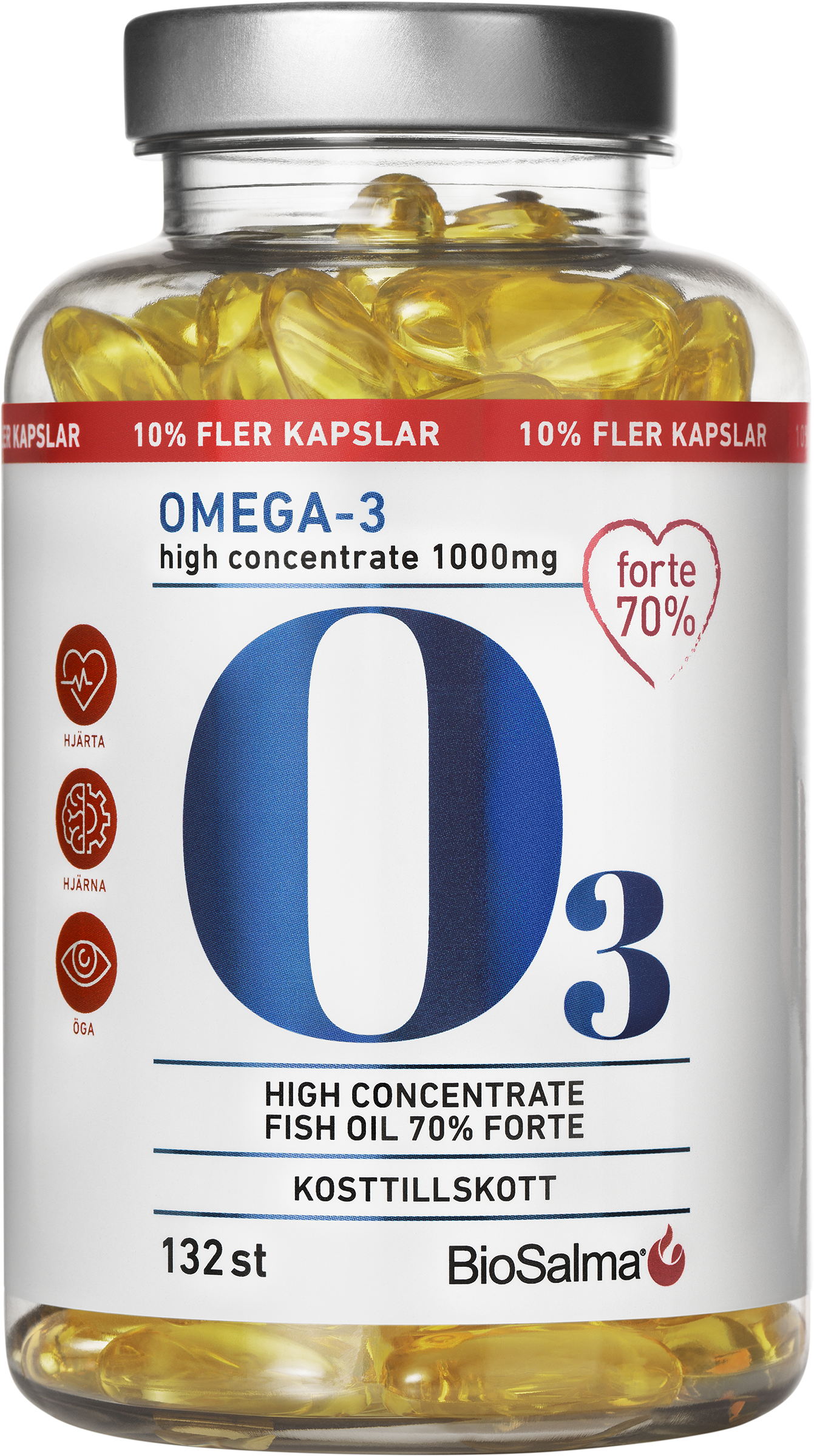 Biosalma Omega-3 Forte 70% 1000mg 132 st