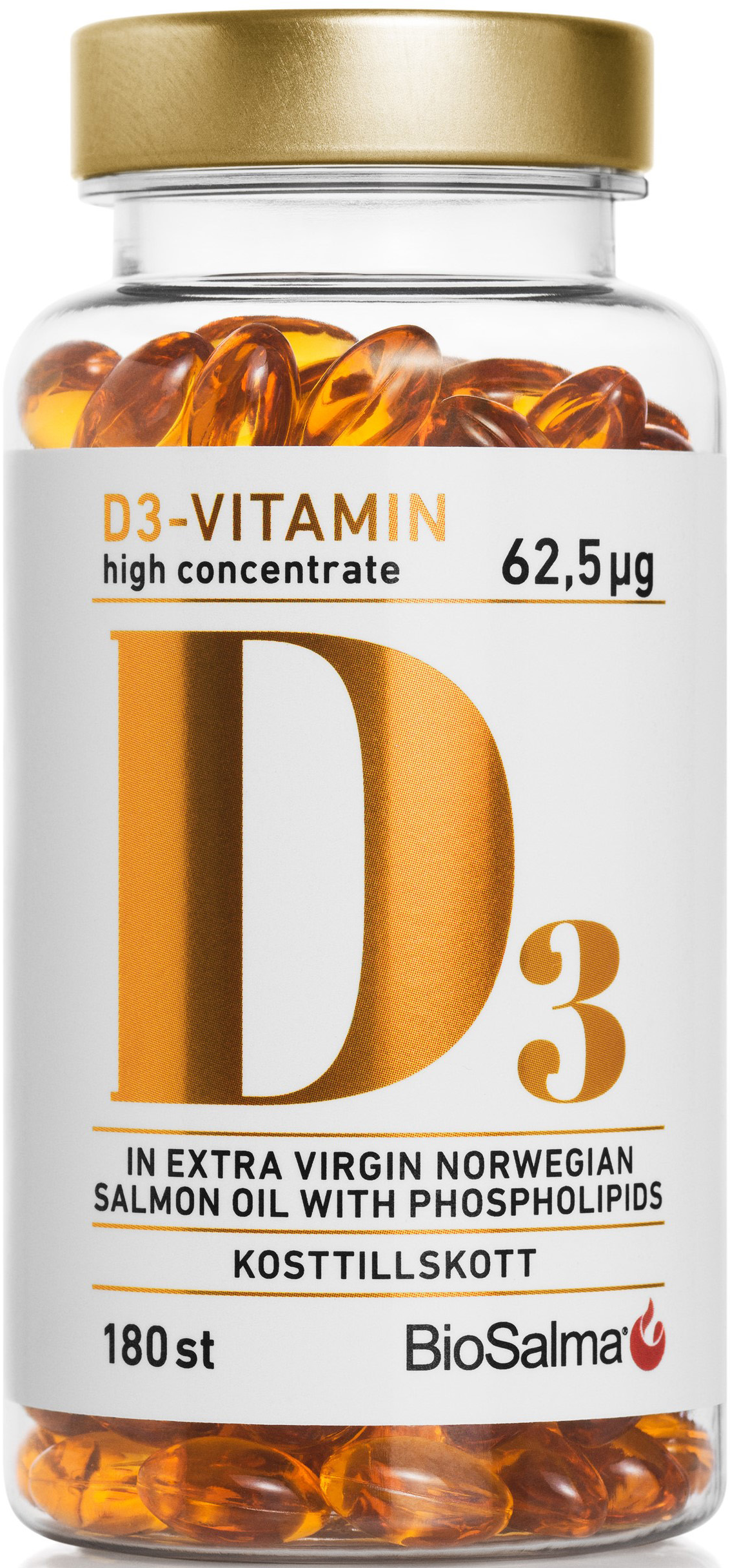 Biosalma D3-vitamin 62,5æg high concentrate 180 st