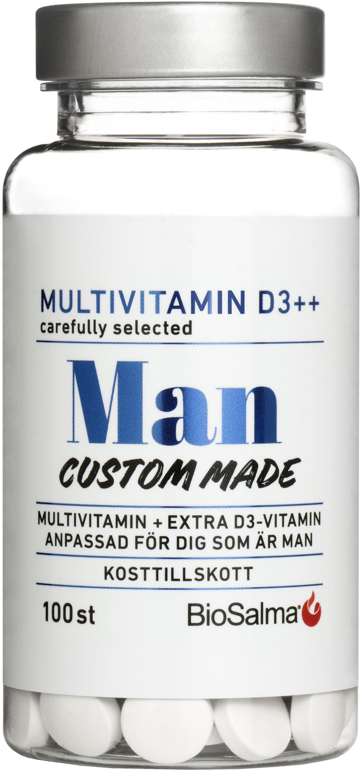 Biosalma Multivitamin man D-vitamin++ 100 st