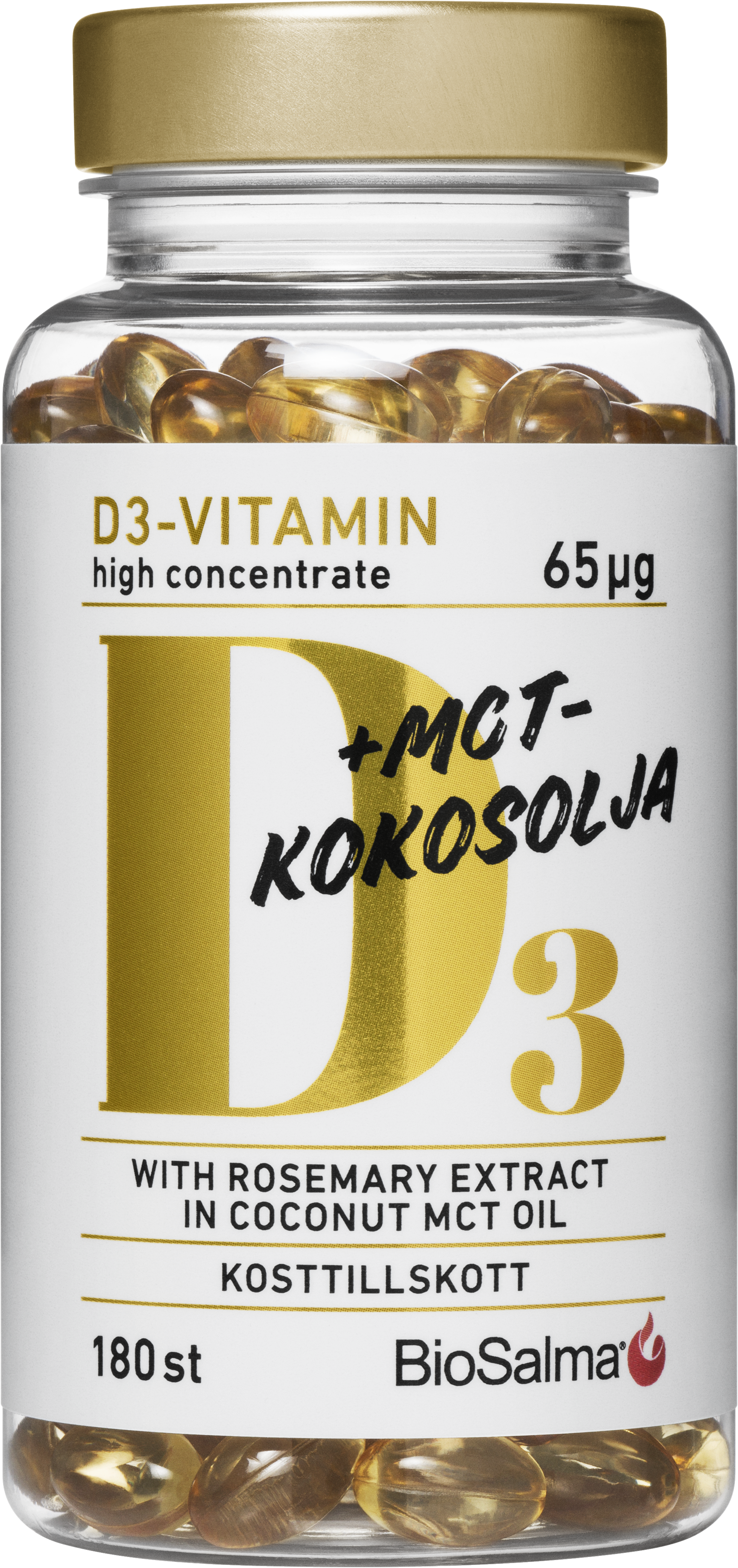 BioSalma D3-vitamin 65 µg i MCT-kokosolja