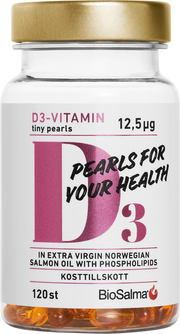 Biosalma D3-vitamin 12,5æg tiny pearls 