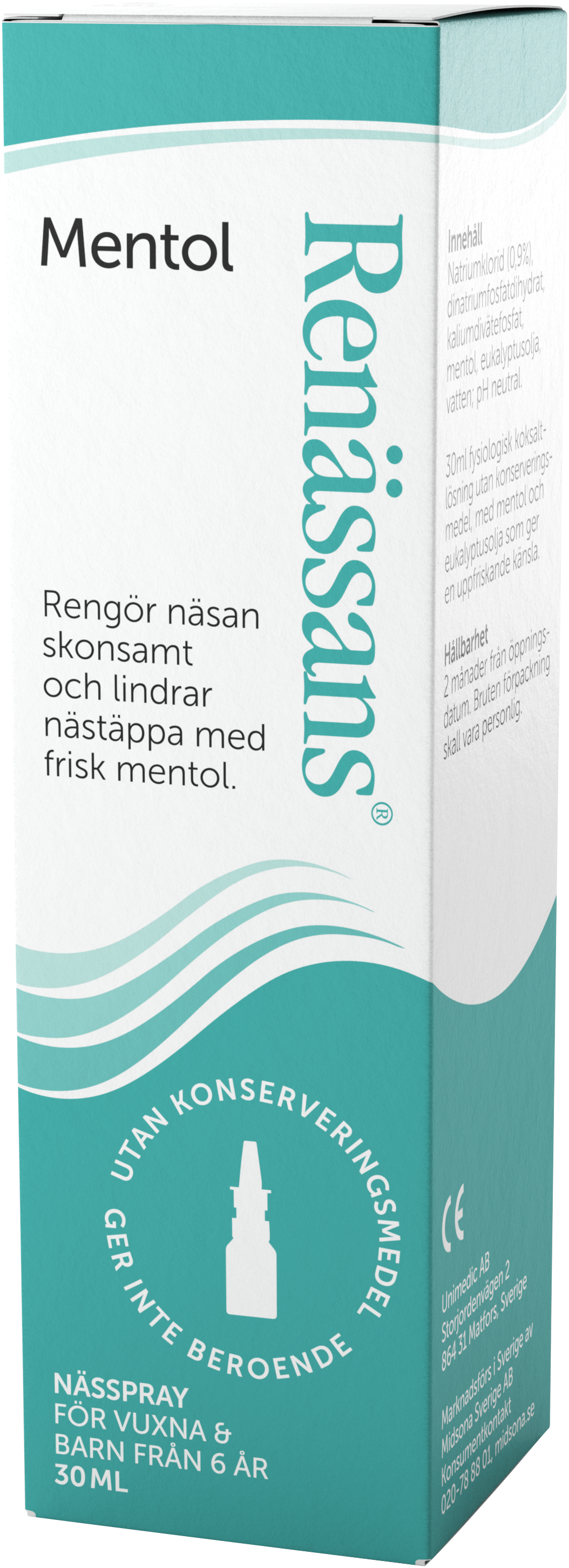 Midsona Sverige AB Renässans Menthol nässpray 30 ml