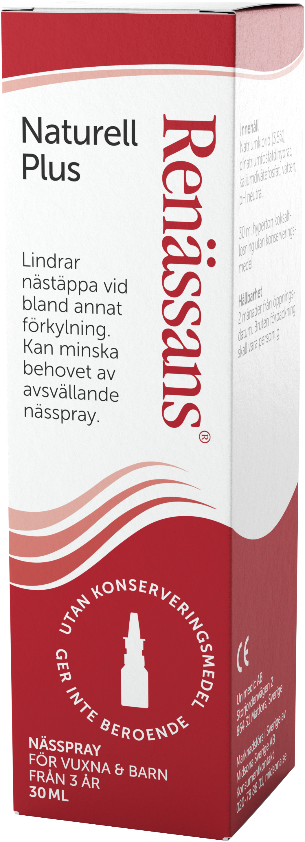 Midsona Sverige AB Renässans Plus nässpray 30 ml