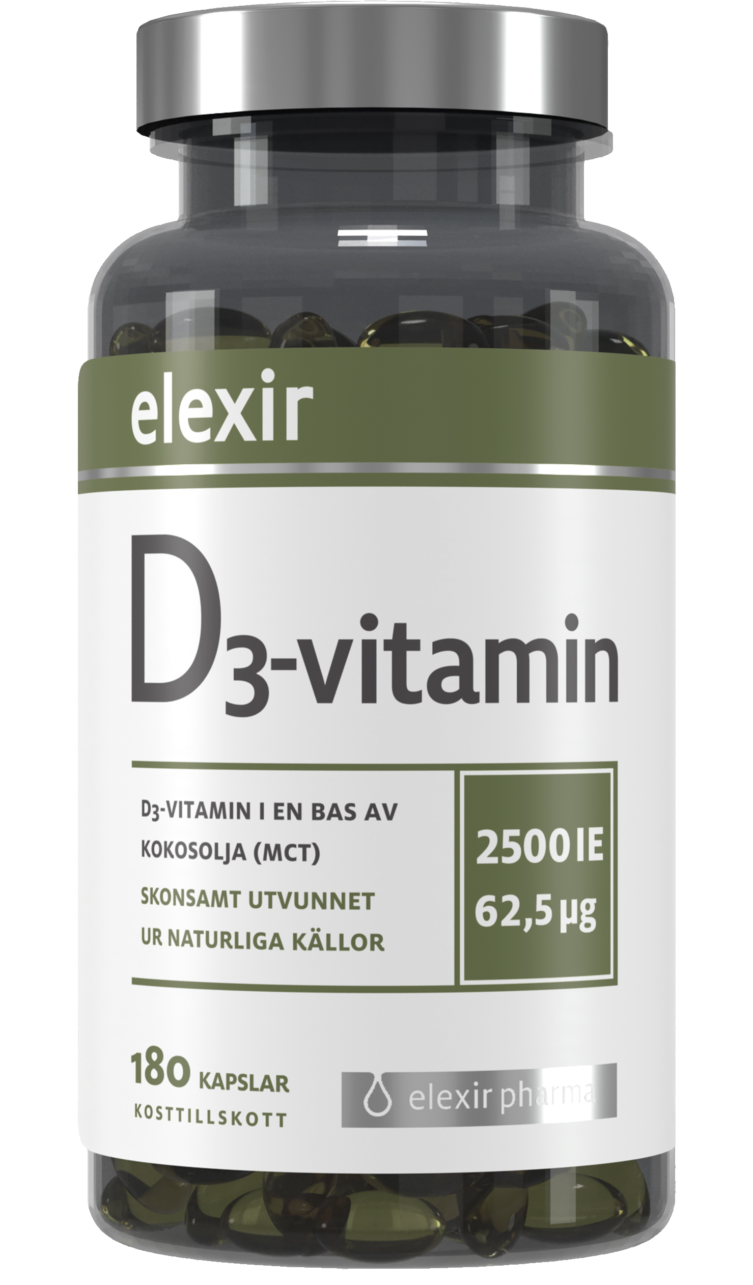 Elexir Pharma D3-vitamin 2500I 180st