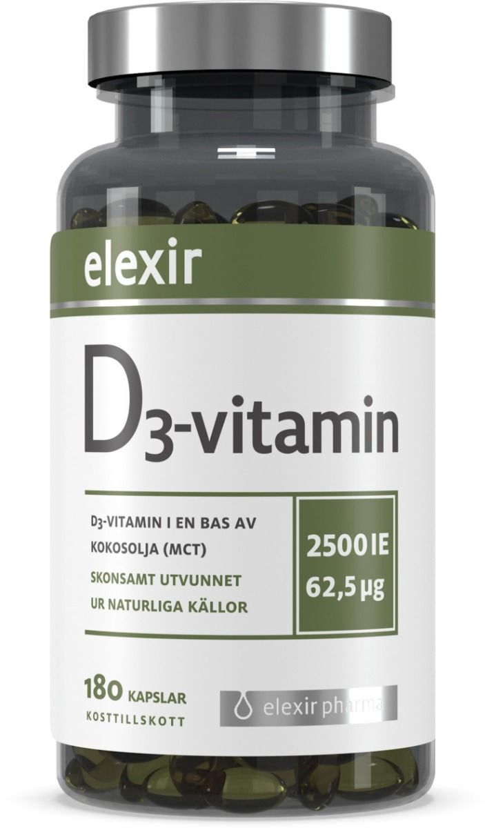 Elexir Pharma D3-vitamin 2500IE 180 styck