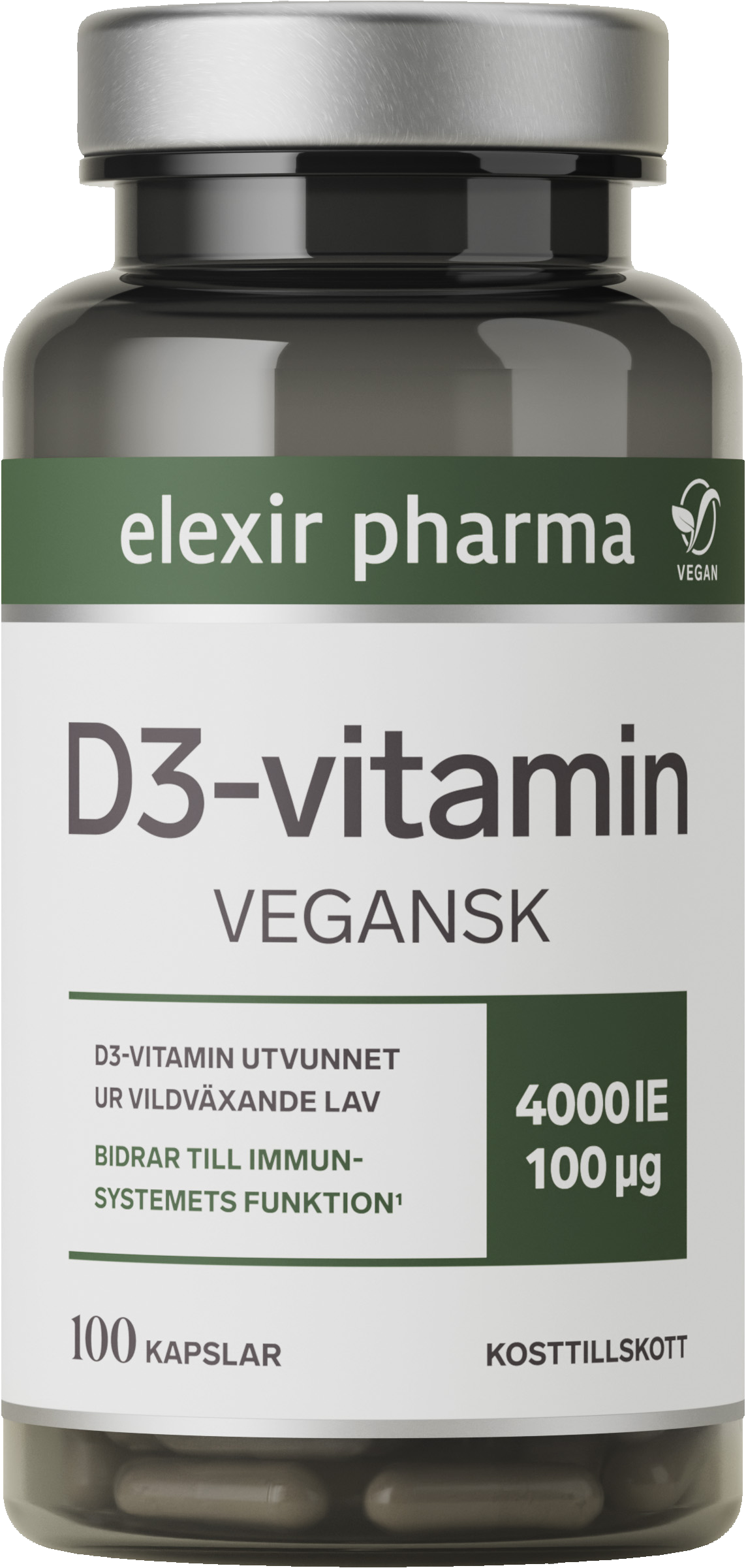 Elexir Pharma Vegan D3-vitamin