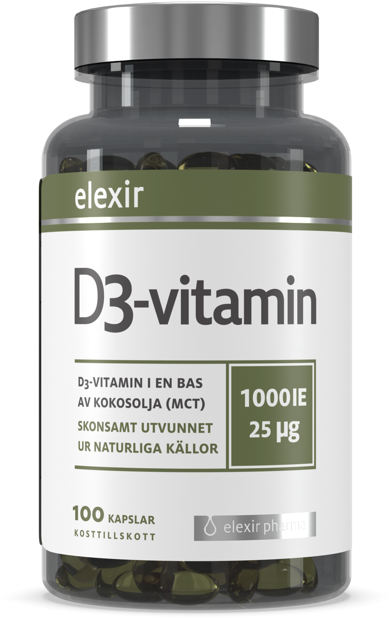 Elexir Pharma D3-Vitamin 1000 IE 100 st