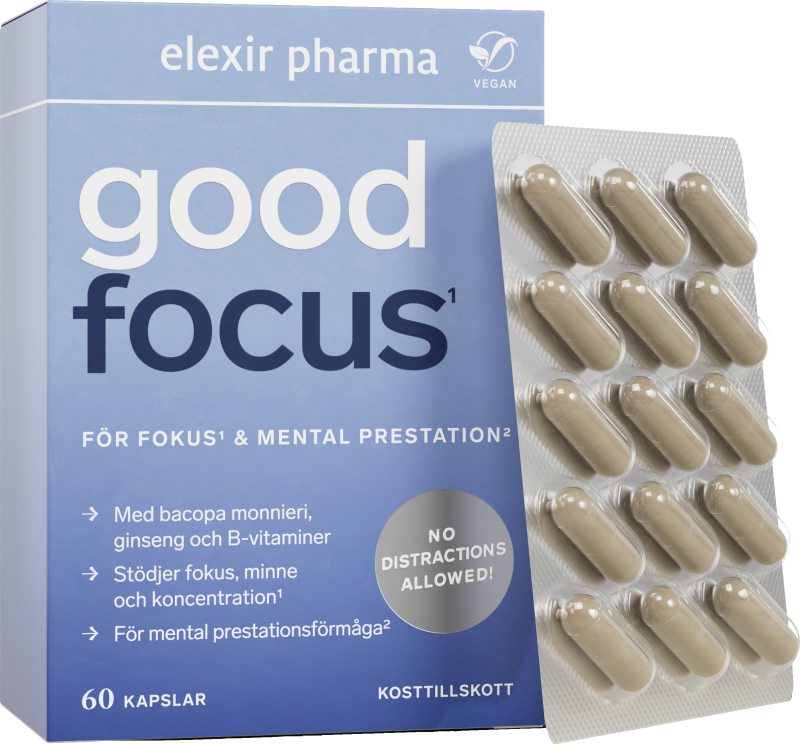 Elexir Pharma Good Focus 60 kapslar