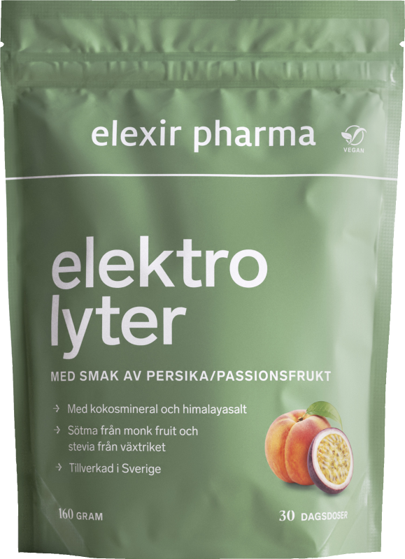 Elexir Pharma Elektrolyter Persika/Passionsfrukt 160 g