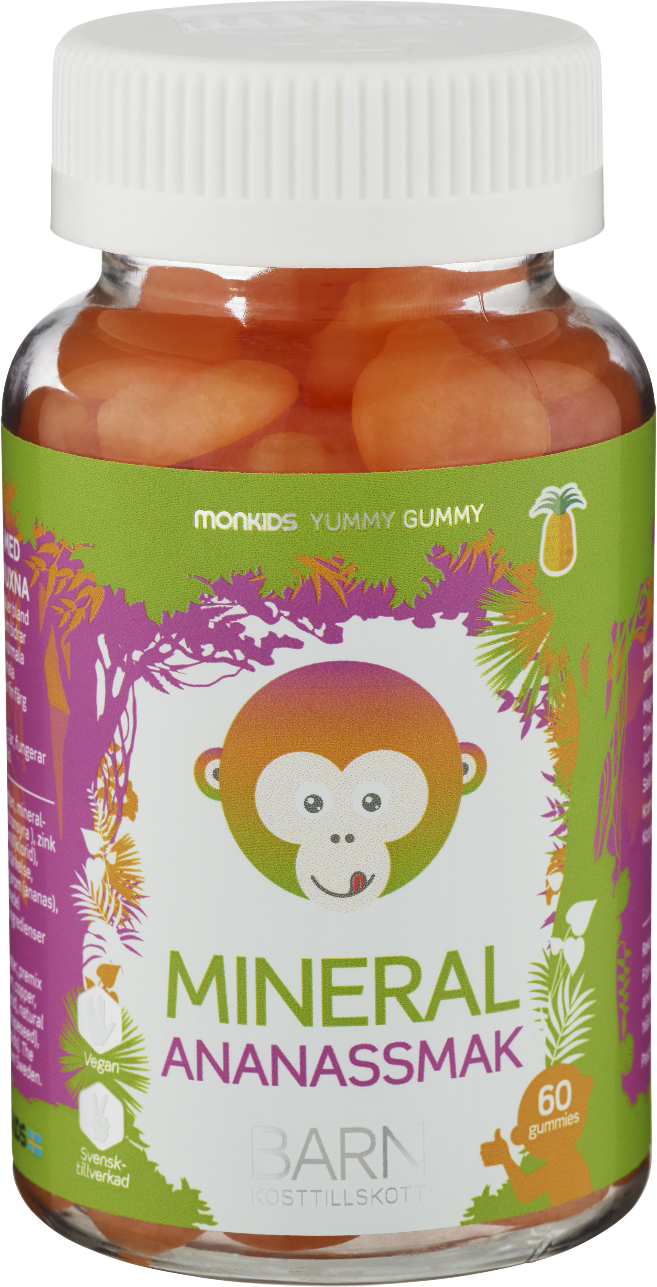 Monkids Mineral Ananas 60 st