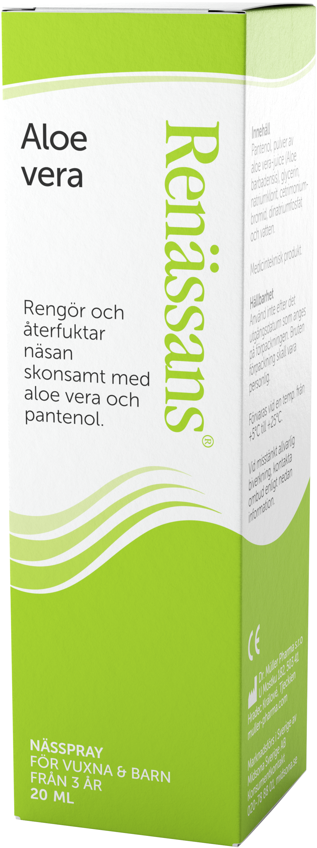 Midsona Sverige AB Renässans Aloe Vera nässpray 20 ml