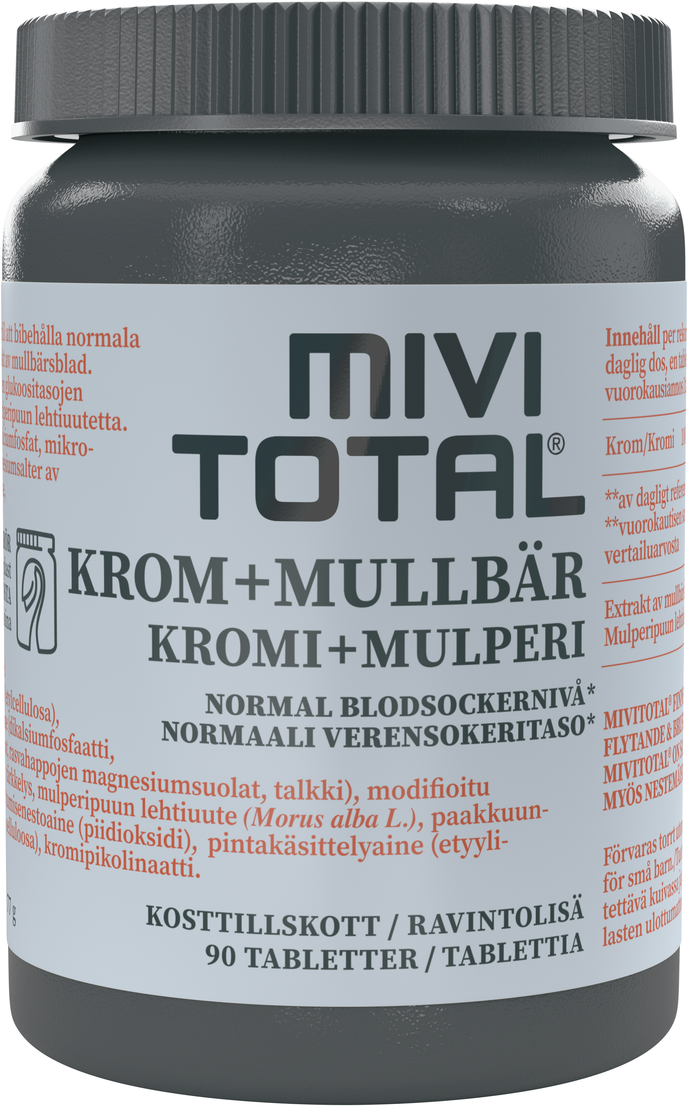 Midsona Sverige AB Mivitotal Krom & Mullbär 90 st