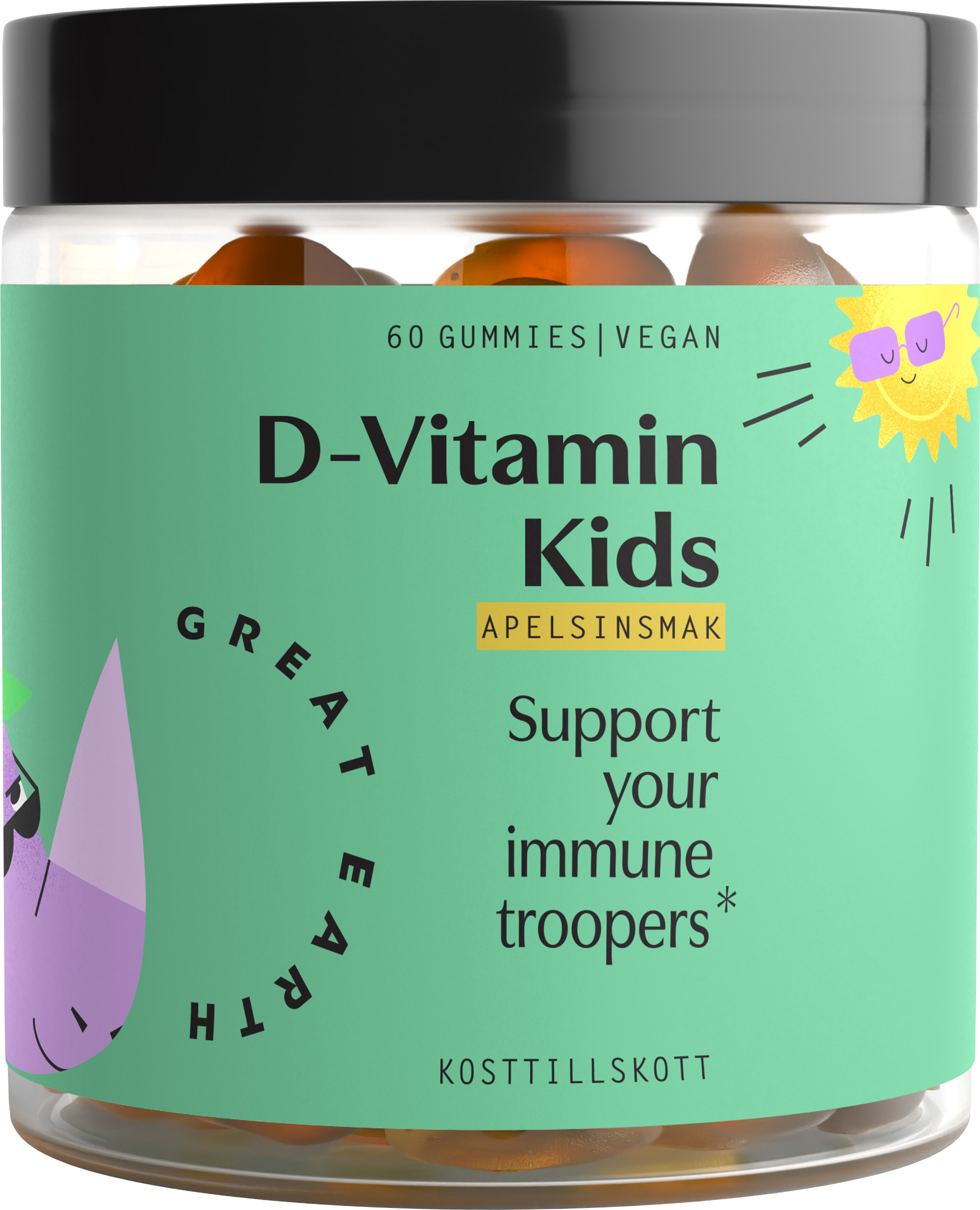 Great Earth D-Vitamin Kids 60 st