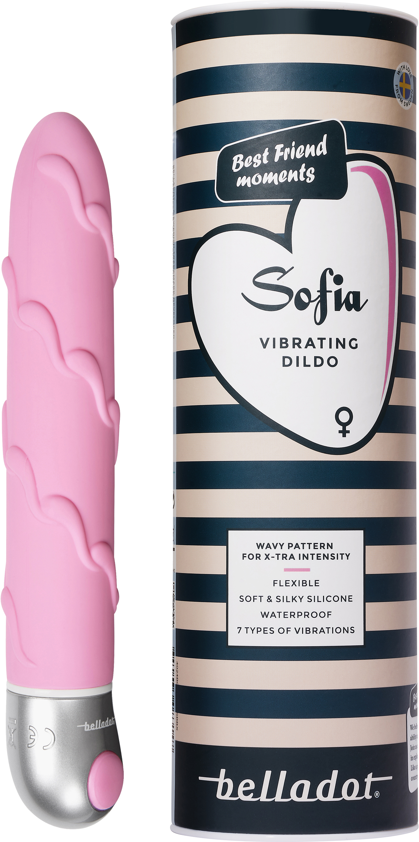 Belladot Sofia vibrating dildo rosa 1 st