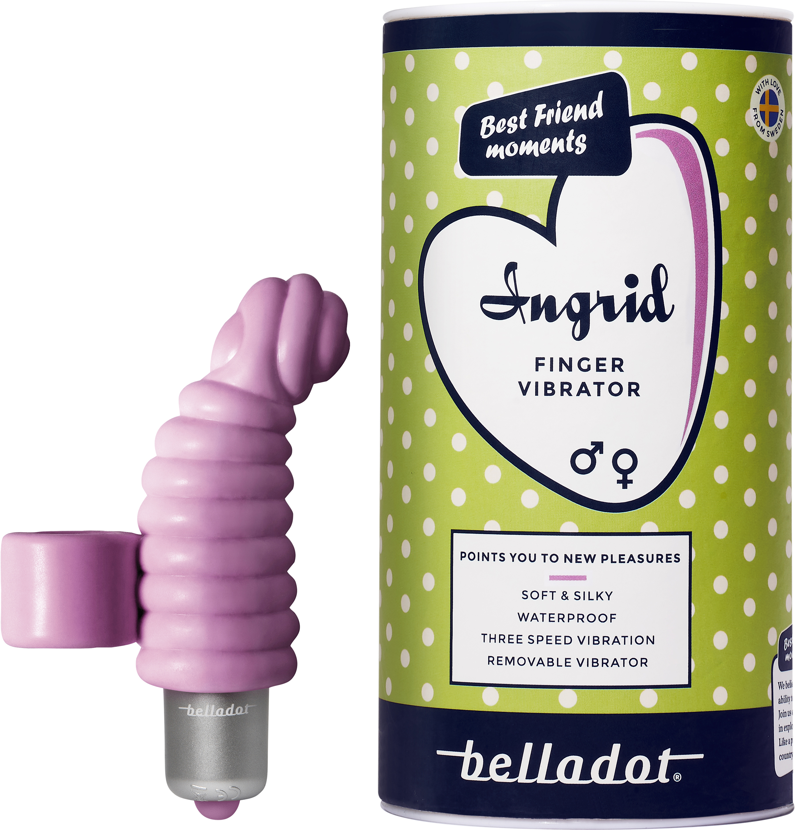 Belladot Ingrid fingervibrator rosa 1 st