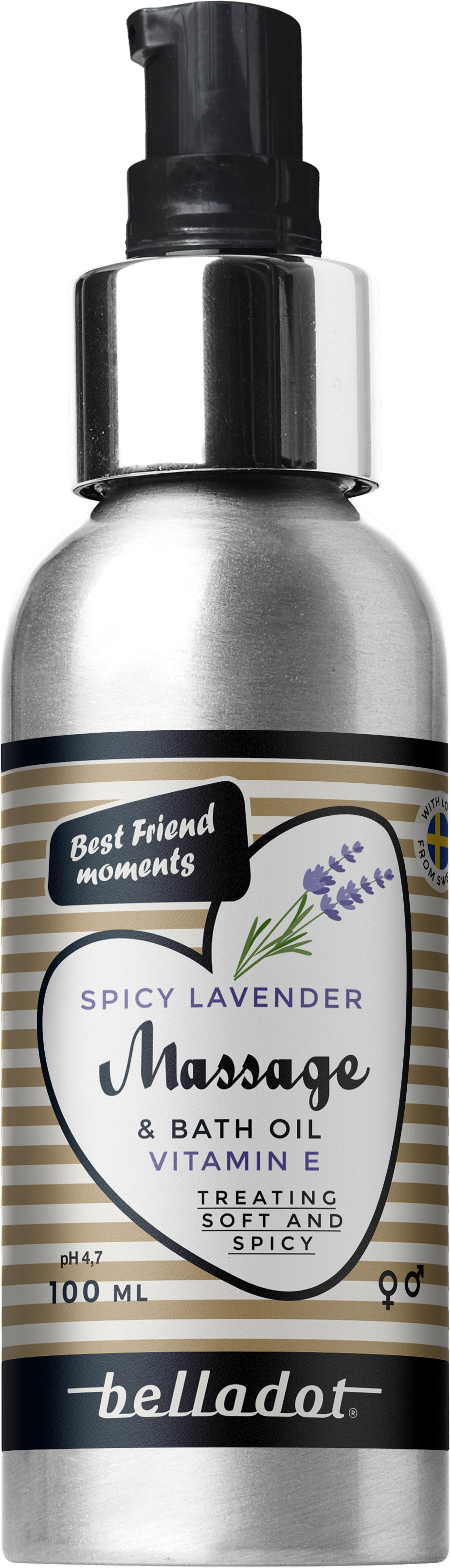 Belladot Massageolja spicy lavender 100 ml