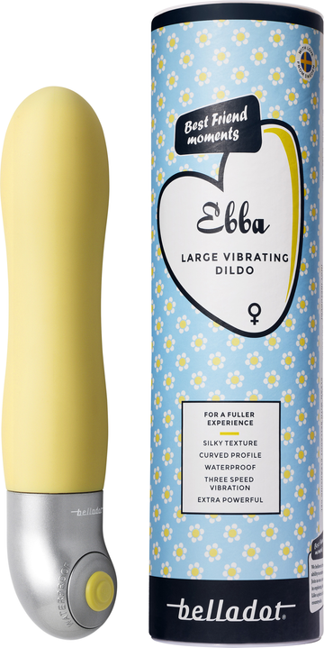 Belladot Ebba Large vibrating dildo gul