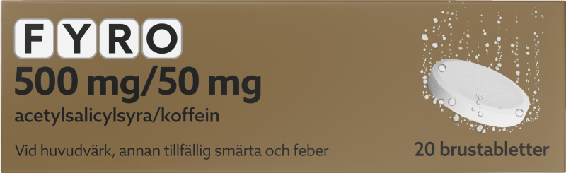 Fyro, brustablett 500 mg/50 mg