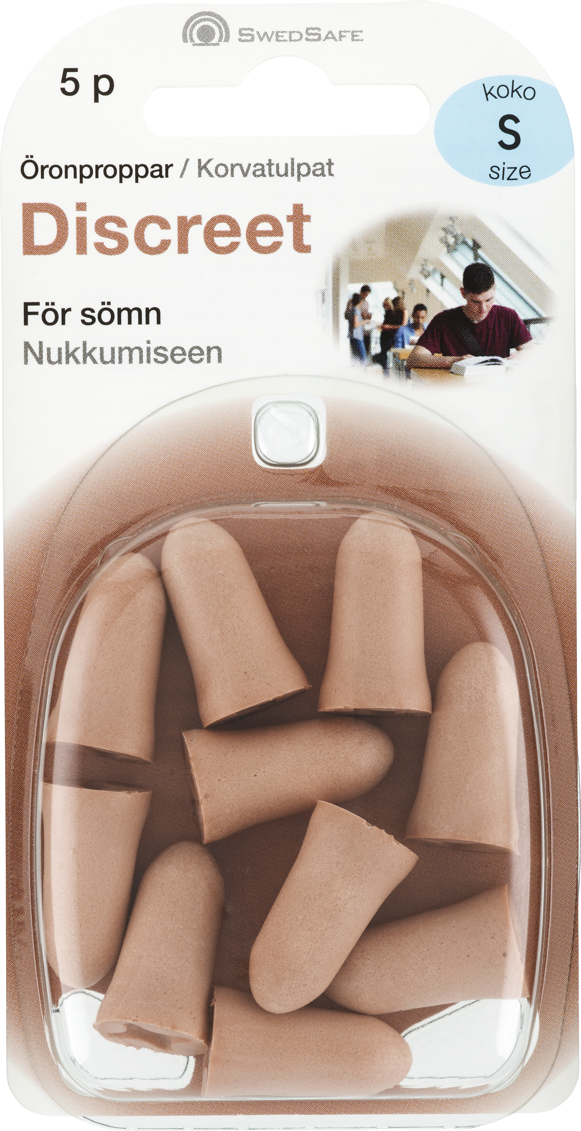 Swedesafe Diskret Öronpropp small 5-pack 10 st